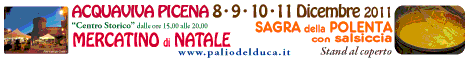 Sagra della polenta con salsiccia e mercatini di Natale ad Acquaviva Picena