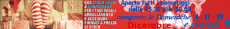 GDA Stockhouse - Abbigliamento a prezzi di stock a Senigallia - Aperto domenica e festivi a dicembre 2016