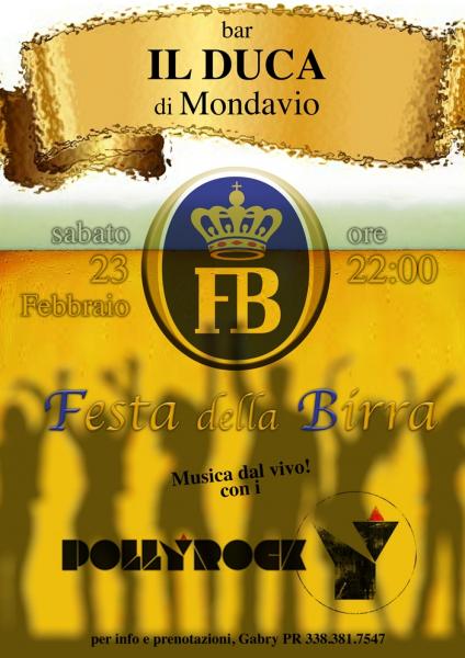Festa birra con I POLLYROCK al BAR IL DUCA MONDAVIO 23-02-13