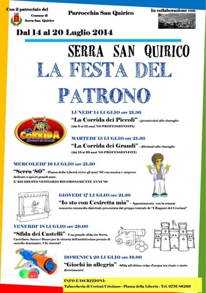 FESTA DEL PATRONO 2014 - SERRA SAN QUIRICO
