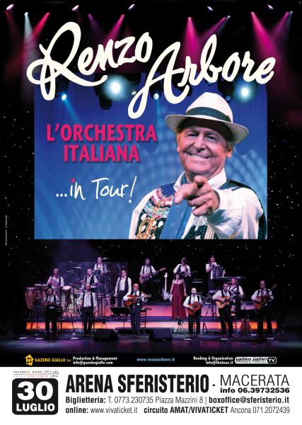ESCLUSIVA REGIONALE: Renzo Arbore L’Orchestra Italiana allo Sferisterio  con “Reginella”