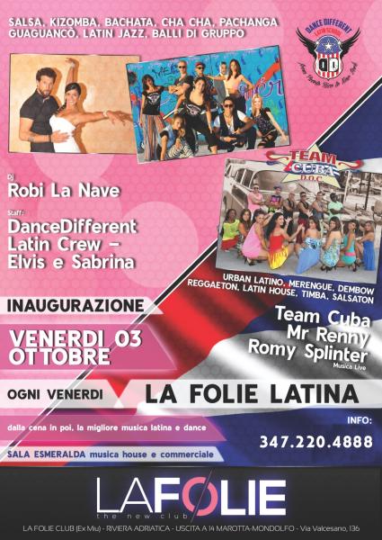 LA FOLIE - Sentimiento Latino - Cena spettacolo e Serata Latina