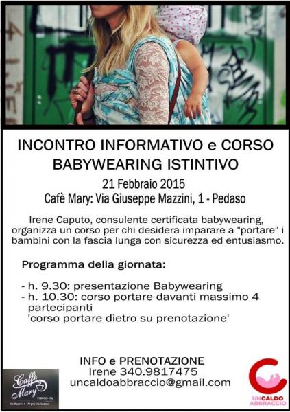 INCONTRO INFORMATIVO E CORSO BABYWEARING= PORTARE I BAMBINI CON LA FASCIA