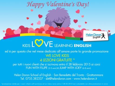 WE LOVE KIDS – La promozione Helen Doron per i nuovi iscritti