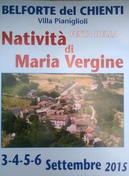NATIVITA DI MARIA VERGINE 3-4-5-6-SETTEMBRE FORTE DEL CHIENTI FRAZIONE VILLA PIANIGLIOLI