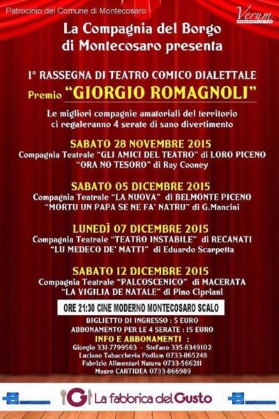Premio Giorgio Romagnoli: 1^ rassegna di teatro comico dialettale