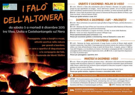 I Falò dell'Altonera, 5/8 dicembre. Visso, Ussita, Castel Sant'Angelo