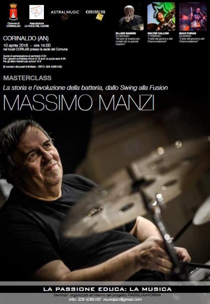 Seminario con Massimo Manzi  -“La storia e l’evoluzione della batteria, dallo swing alla fusion 
