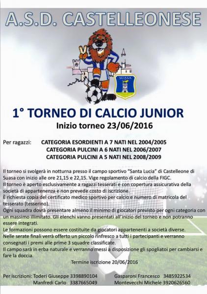 1° Torneo di Calcio Junior