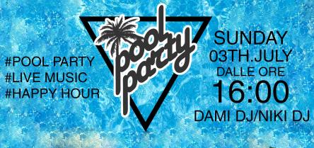 Pool party, music, happy hour