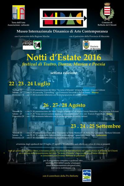 Festival di Teatro, Danza, Musica e Poesia “Notti d’Estate” 2016