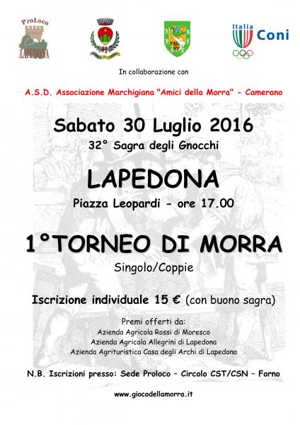 1° Torneo di Morra - Lapedona (FM)