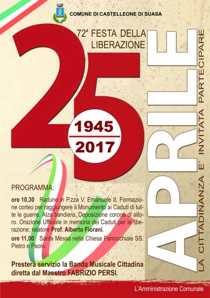 72° Anniversario della Liberazione d'Italia