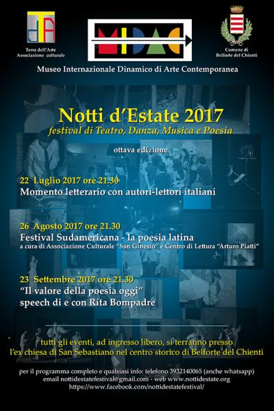 Festival “Notti d’Estate” 2017 a Belforte del Chienti (MC) – appuntamento del 26 Agosto