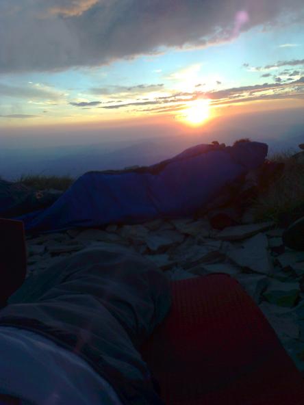In cima al monte Vettore...aspettando l'alba!