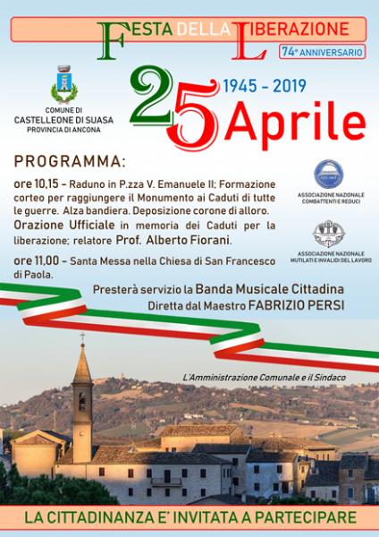 Liberazione d'Italia: 74° Anniversario