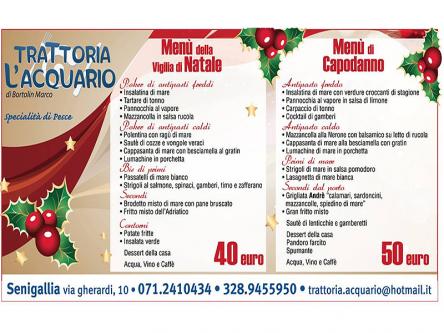 Cenoni della Vigilia e di San Silvestro 2013 alla Trattoria l'Acquario