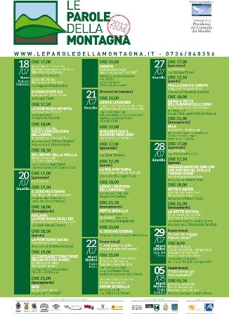 Le Parole della Montagna 2012 - 3^ Edizione