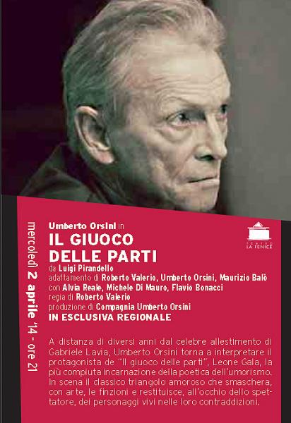 Il Giuoco delle Parti da Luigi Pirandello