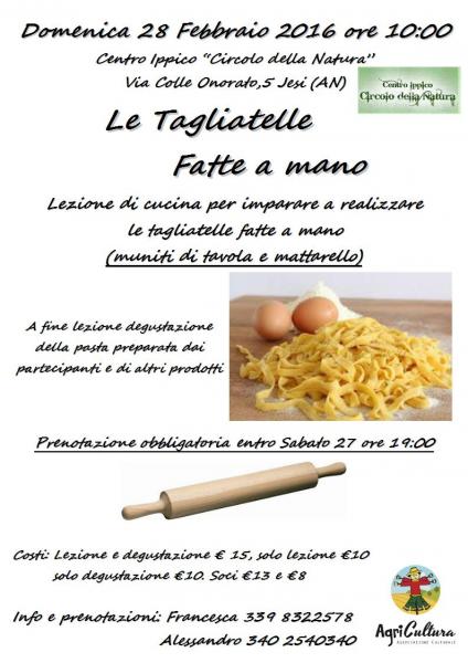 Le tagliatelle fatte a mano