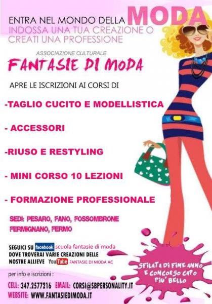 CORSO TAGLIO CUCITO MODELLISTICA