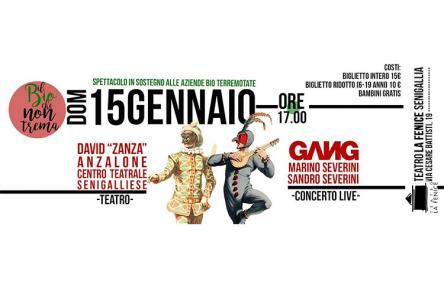 Spettacolo in sostegno alle aziende bio terremotate