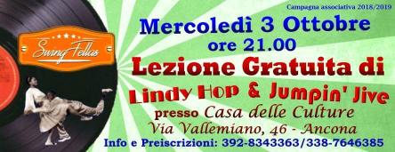 Corso di Lindy Hop e Jumpin'Jive - Lezione Gratuita- Ancona