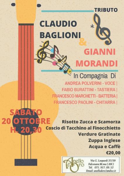 Cena + Tributo Baglioni Morandi