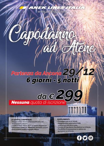 CAPODANNO AD ATENE ANEK LINES