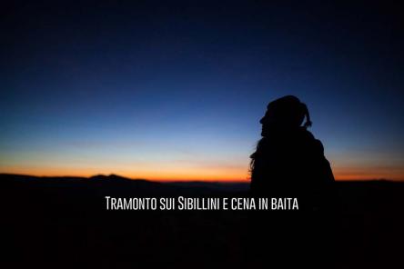 Tramonto sui Sibillini e cena in baita