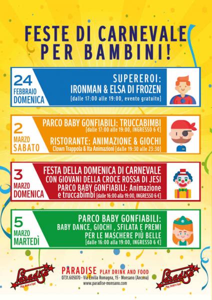 Festa di Carnevale per Bambini indoor
