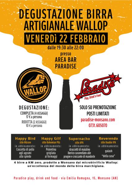 Degustazione Birre artigianali Wallop