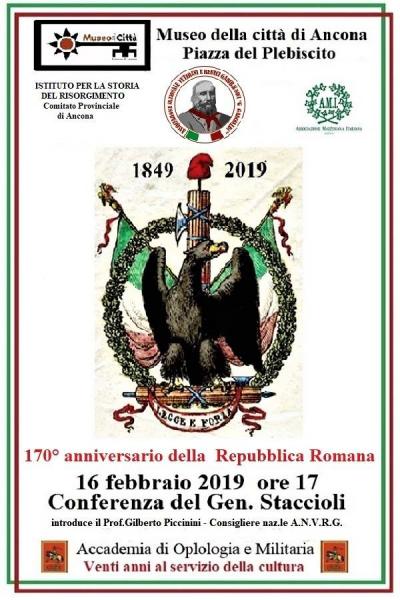 170° Anniversario della Repubblica Romana