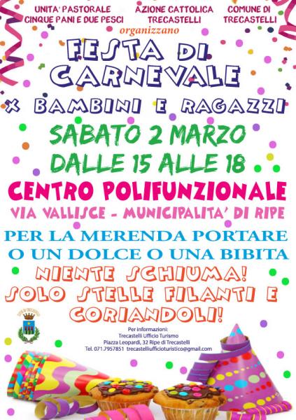 FESTA di CARNEVALE per BAMBINI e RAGAZZI