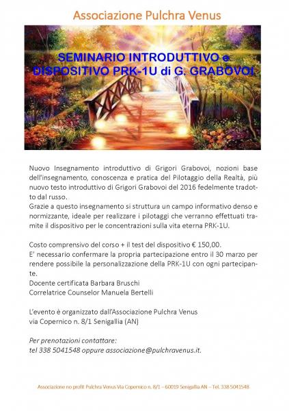 Seminario introduttivo e dispositivo PRK-1U di G. Grabovoi
