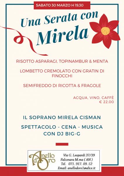 Una serata con Mirela