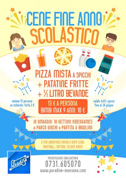 Cene Fine Anno Scolastico