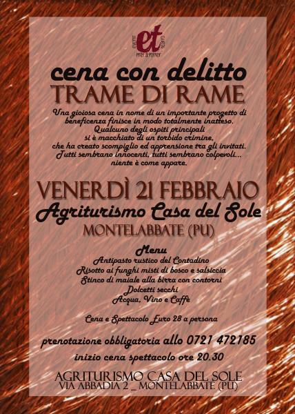 Trame di Rame. Cena con delitto