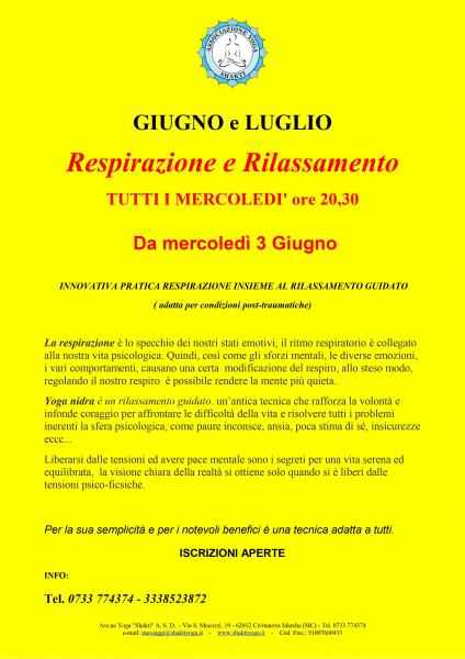 Respirazione e Rilassamento guidato