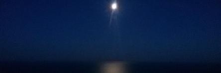 L'alba della Luna piena dal Passo del Lupo