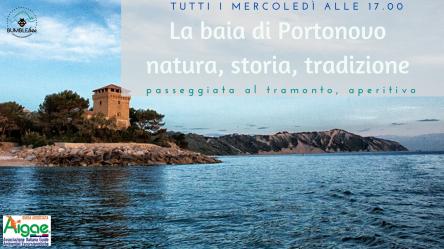 La Baia di Portonovo al tramonto