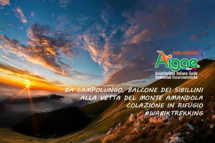 Sibillini, Alba dal Monte Amandola e Colazione in Rifugio.