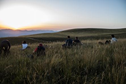 Gli animali ed i panorami al tramonto di Ragnolo