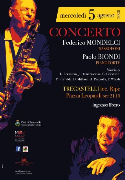 CONCERTO FEDERICO MONDELCI sassofoni PAOLO BIONDI pianoforte