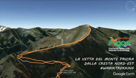 Monte Priora: la splendida piramide dalla cresta nord-est.