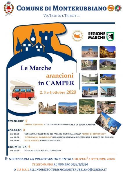 Le Marche arancioni in camper