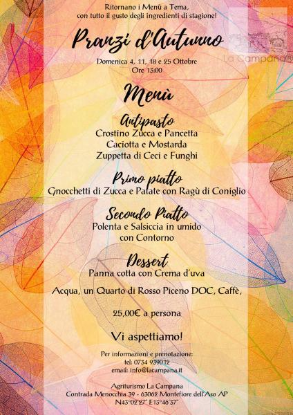 Pranzi d'Autunno