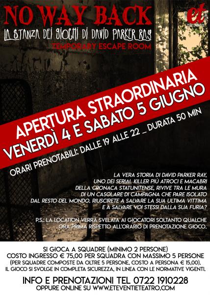 No Way Back. Temporary Horror Escape Room.