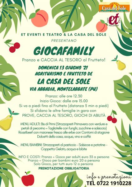 GiocaFamily: pranzo e caccia al tesoro nel Frutteto