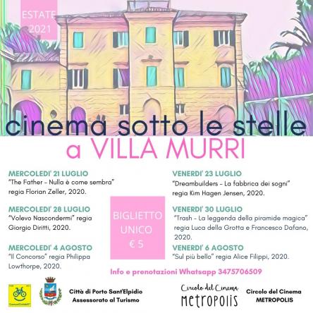 Cinema sotto le stelle a Villa Murri